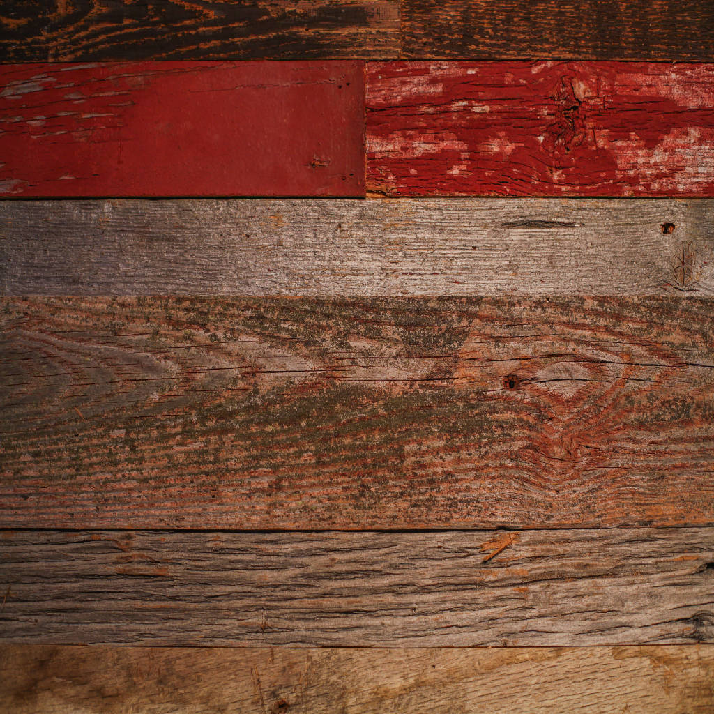 Red and Gray Barn Wood Paneling, 20 sq. ft.