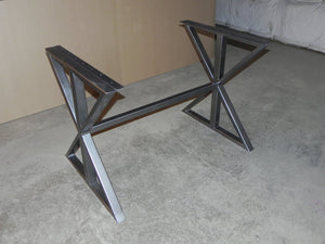 Cross Leg Handmade Custom Welding Metal Table Base