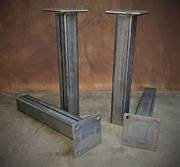 Custom 18 inch Tall Industrial tube metal table legs with 4 drilled holes For Your Room Or Office Furniture