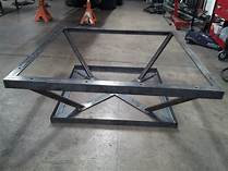 Modern Heavy Duty Iron Table Frame - Square Tubing Large Steel Frame Table Base With Welded Joint For Coffee & End Tables