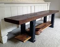 Lovely Reclaimed Storage Entry Way Wood And Metal Legs Bench Made With Barn Wood And Raw Steal