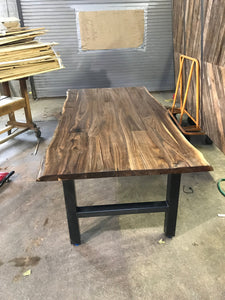 Beautiful Handcraft Live Edge Walnut Table For Your Office Or Home