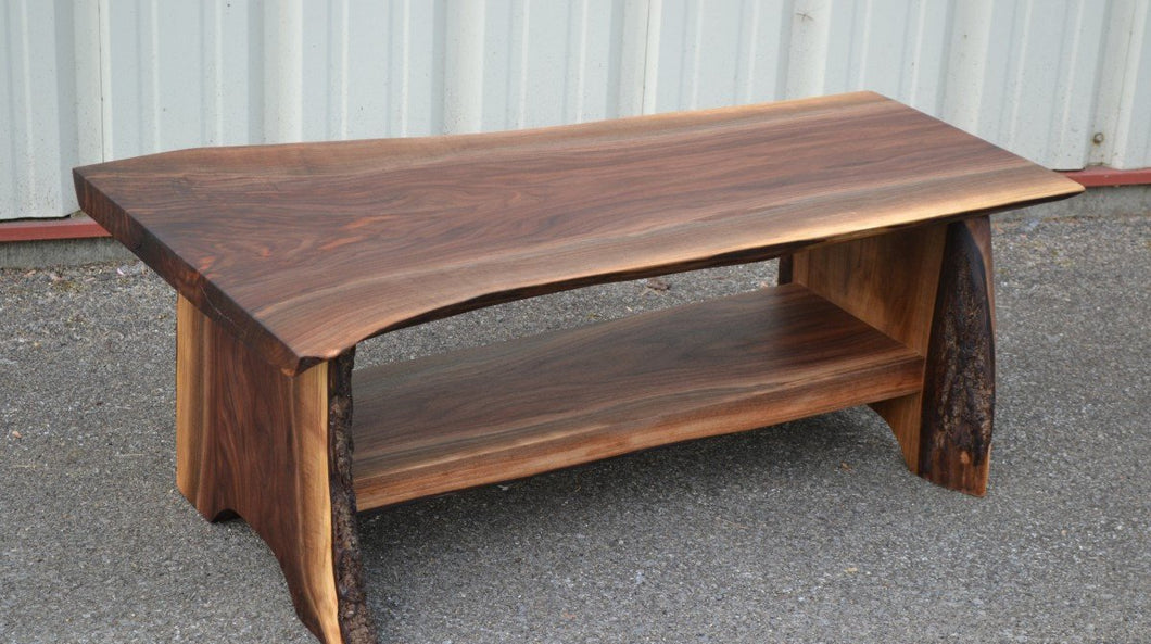 40” Long Live Edge walnut Rustic Coffee Table For Home,Office,Drawing Room Or Any Place.