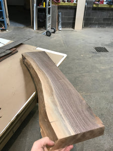 Note (Price per SF) Live Edge Raw Walnut Slabs,