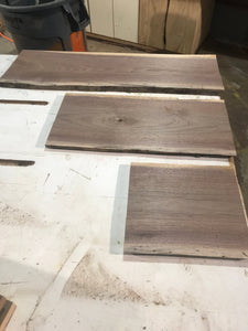 Note (Price per SF) Live Edge Raw Walnut Slabs,