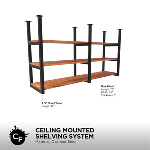 Ceiling Mounted Shelving System