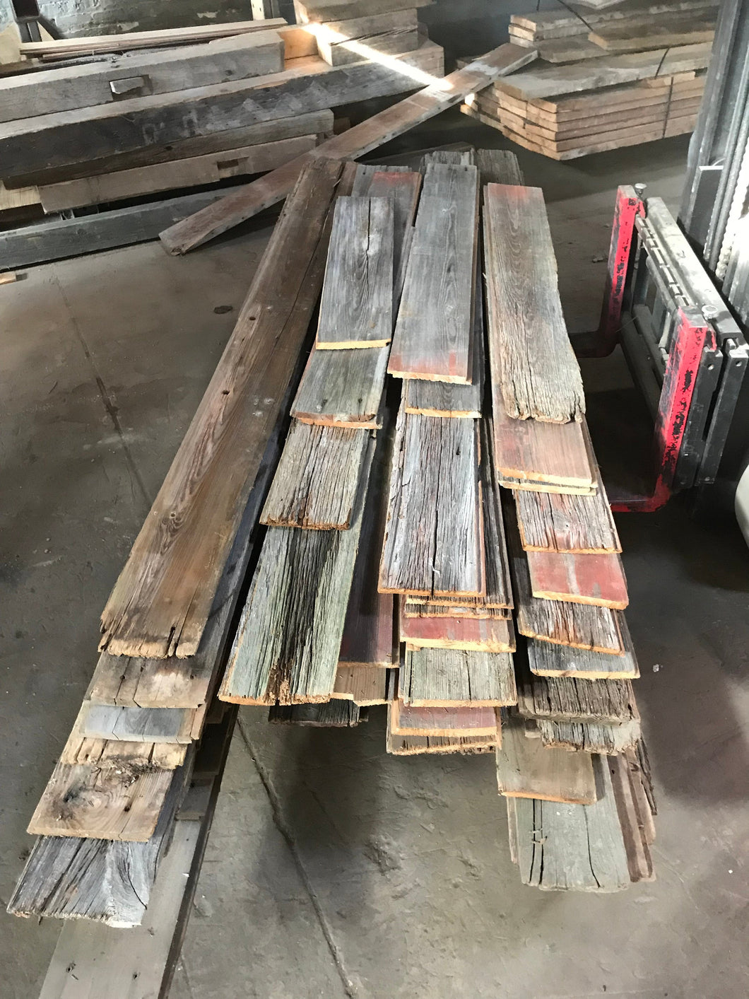 Red and Gray Reclaimed Barn Wood