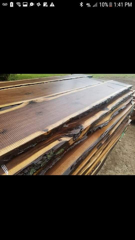 Note (Price per SF) Live Edge Raw Walnut Slabs,