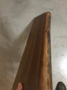 36" Long finished piece of live edge walnut