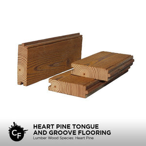 Heart Pine Tongue and Groove Flooring