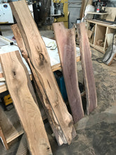 Note (Price per SF) Live Edge Raw Walnut Slabs,