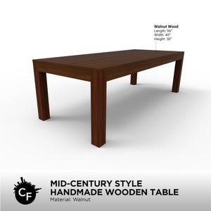 Mid-Century Style Handmade Wooden Table