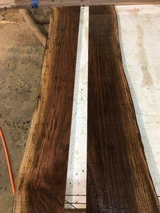 Pair of 1/4" Live Edge Walnut Slabs (Milled for Mirror edges)